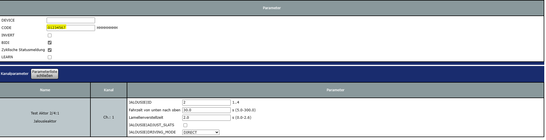 1 Kanal Jalousieaktor Kanal 2 Einstellungen.PNG